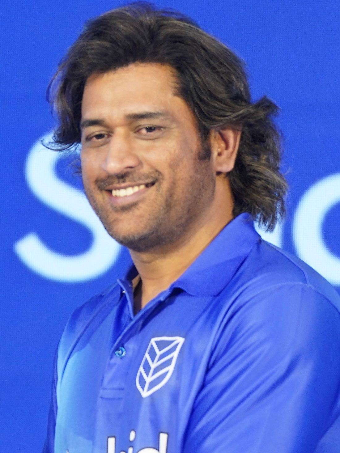M.S. Dhoni speaking at an event